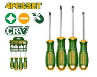 JUEGO DESTORNILLADORES CR-V C/MAG 4 PCS