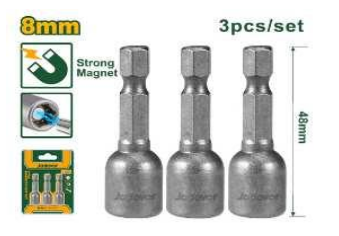 Adaptador Magnético Hexagonal 8mm (3 Piezas)