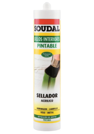 Sellador Acrílico Pintable Soudal Blanco
