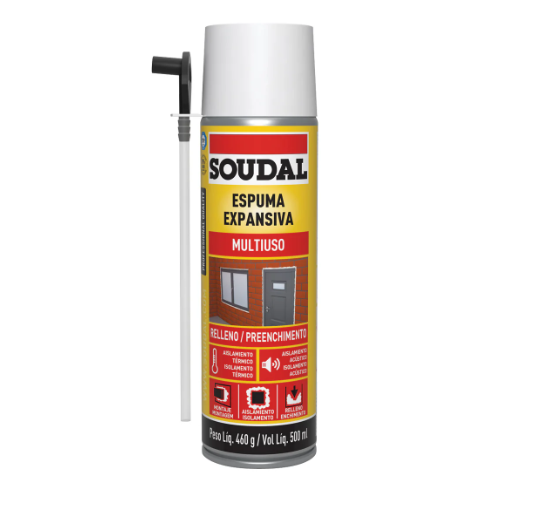 Espuma Poliuretano Soudal Multiuso (500ml + 250ml Gratis)